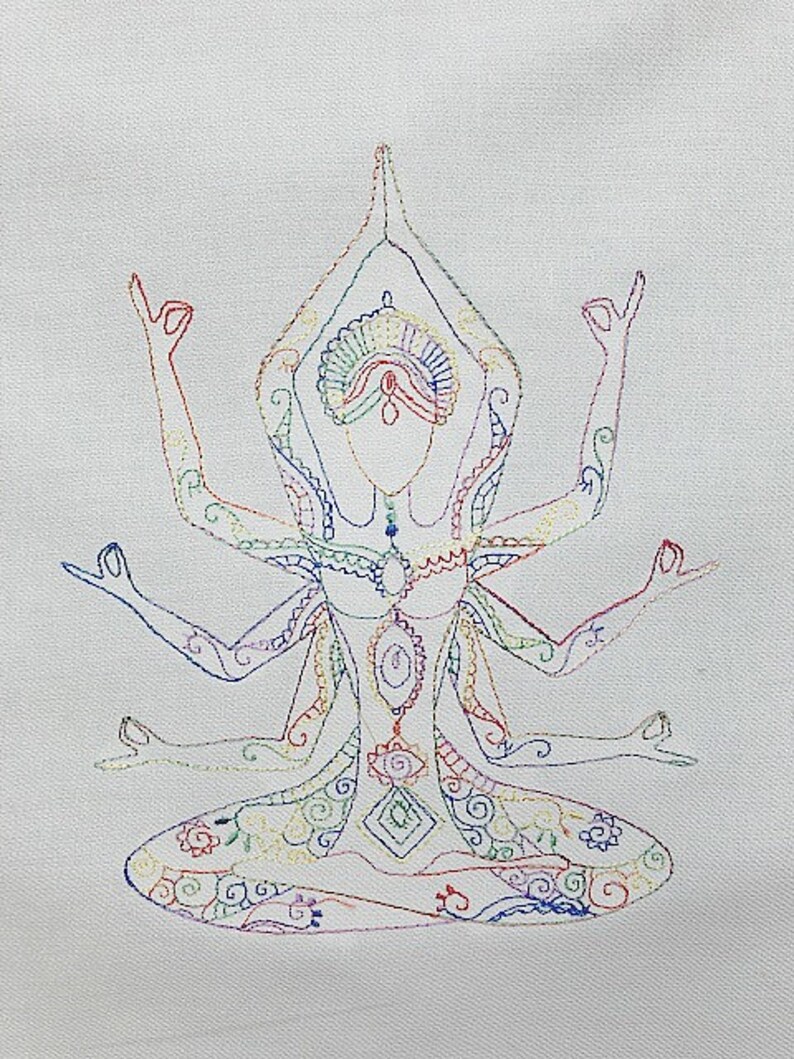 Rainbow Meditation Goddess Tarot/Altar Cloth image 0