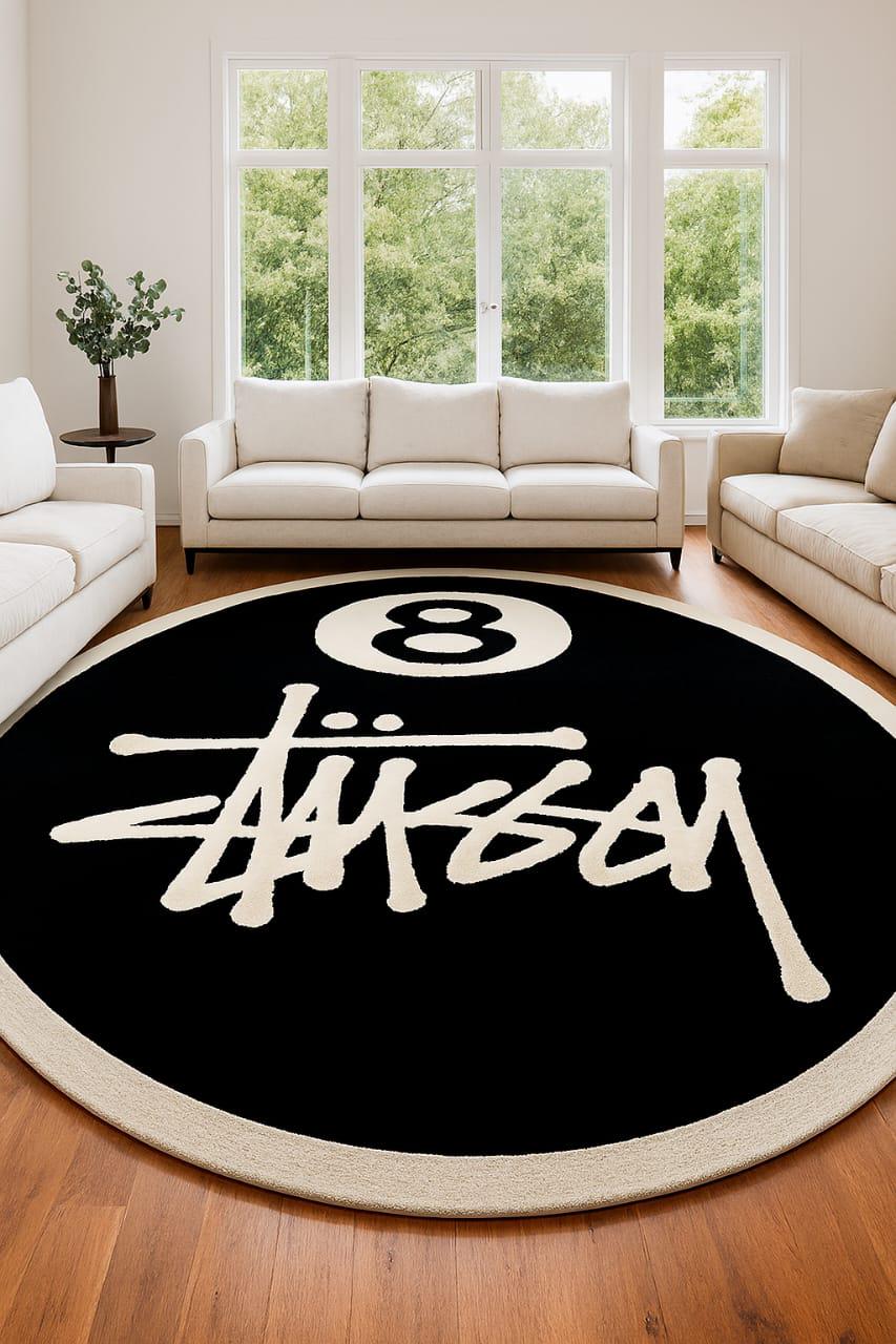 【超限定品】STUSSY×SECOND LAB. 8BALL RAG MAT Amazon.com: Ezuwail 8 Ball Rug, 24 inch Large Black Round Rug for