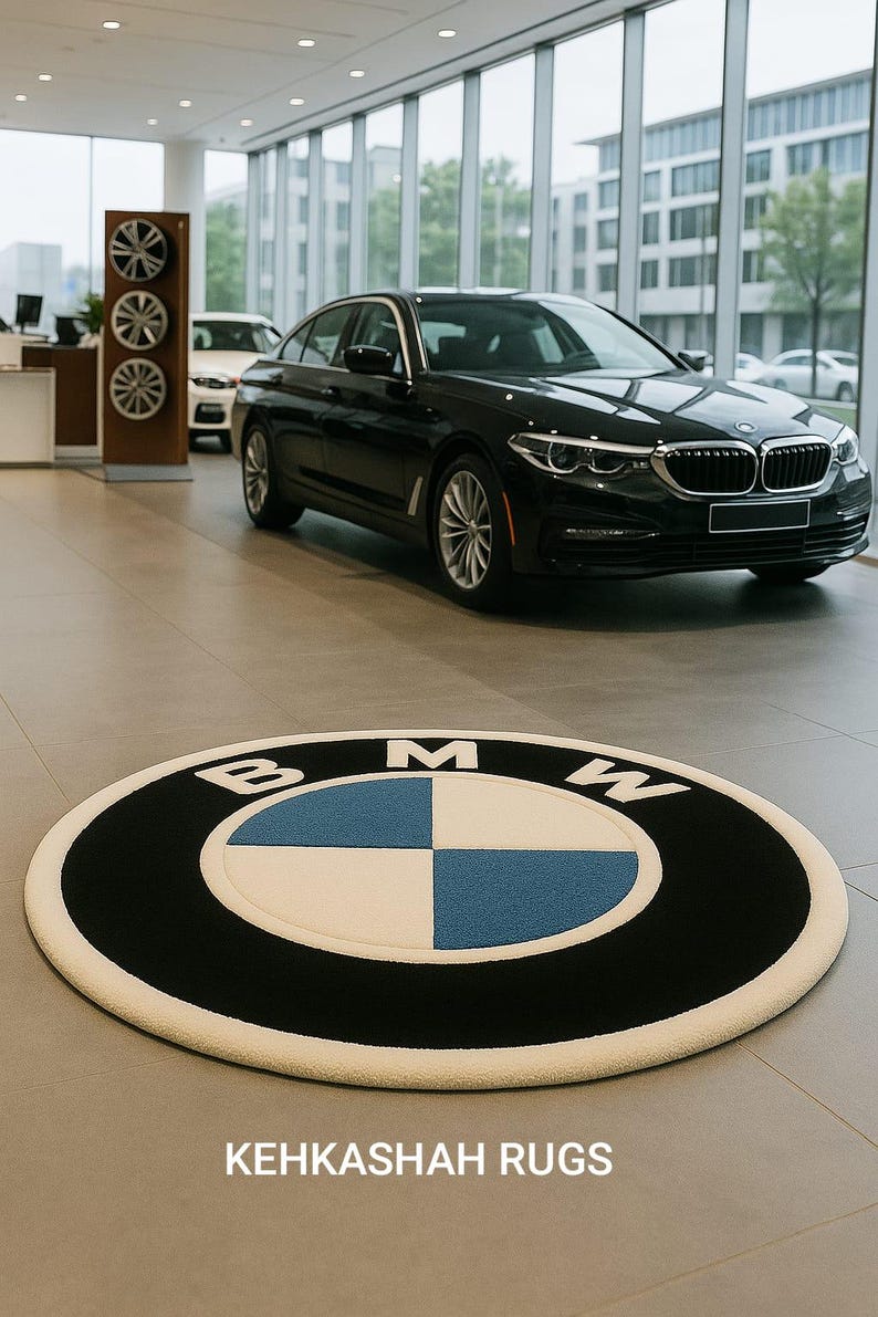 BMW Logo Round Rug: Modern Car Enthusiast Decor - Etsy
