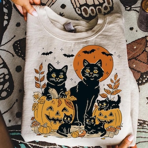 Black Cat Pumpkin Png, Ghots Cat Png, Retro halloween Png, Gothic Png, Black Cat Png, Fall Png, Halloween Cat Mama Shirt, Autumn Png
