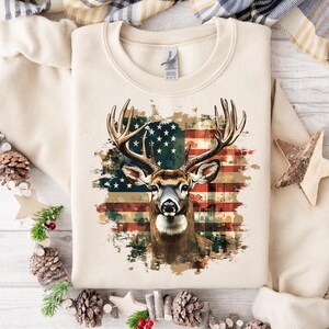 Camo American Deer PNG, Whitetail Buck PNG, Deer Hunting PNG, Deer Hunter Buck Flag Camouflage Patriotic Deer png, Sublimation designs.
