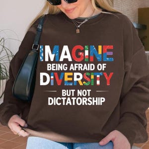 Diversity Not Dictatorship Protest Sign PRINTABLE, Anti-Trump Protest Poster Sign For March, Digital Download, Political Activist Rally Sign