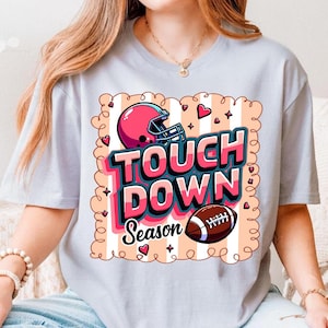 Touchdown Season PNG, Football Coquette Png, Game Day Shirt Design, Football Mama Png, Fall Football Sublimation, Football Mom, Sports Png
