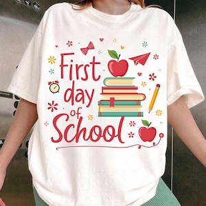 First Day of School Png, Back To School Png, Kids First Day of School Gift for Teacher Png, First Day of School Shirt Png Design