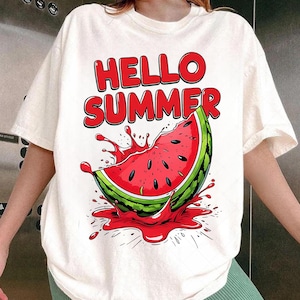 Hello Summer Png , Watermelon Png, Summer Png, Summer Png Designs, Summer Cut File for Cricut, Watermelon Png, Sweet Summer Png