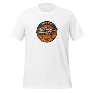 Piper Warrior T-Shirt | Military Patch Style | General Aviation Tee for Student Pilots, CFIs, and AvGeeks