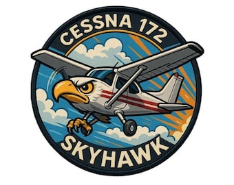 Cessna 172 Skyhawk Sticker | Glossy Vinyl | Pilot Gift | Waterproof Sticker for Flight Bag, Laptop, or Logbook