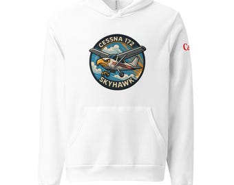 Cessna 172 Skyhawk Aviation Hoodie | Premium Bella + Canvas 3719 | Pilot Sweatshirt | Pilot Gift | Aviation Hoodie | Airplane Lover Gift