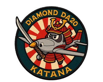 Diamant DA20 Katana Sticker | Glänzendes Vinyl | Pilot Geschenk | Allgemeine Luftfahrt Aufkleber | Wasserfester Aufkleber | Flug