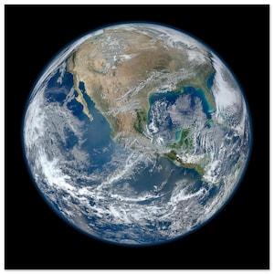 BlueMarble Earth – Poster NASA Poster | Atemberaubendes Planetenfoto vom SuomiNKP-Satelliten | Premium Semi-Glossy Paper Poster