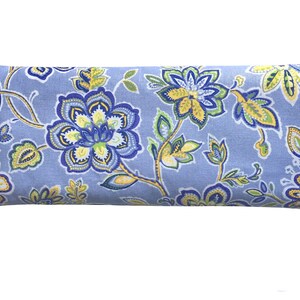 Floral Eye Pillow with Removable Cover and Organic Flaxseed for Relaxation & Yoga with your choice of fabric and scent image 2