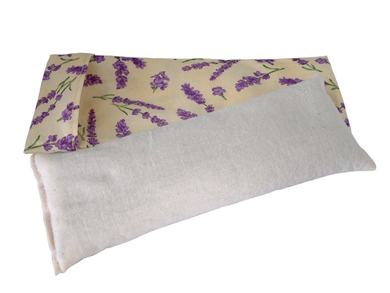 Floral Eye Pillow with Removable Cover and Organic Flaxseed for Relaxation & Yoga with your choice of fabric and scent image 3