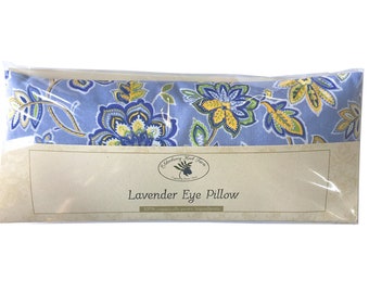 Floral Eye Pillow with Organic Flaxseed for Relaxation & Yoga with your choice of fabric and scent