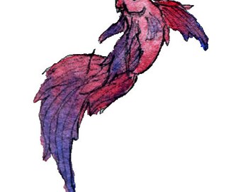 Red Betta Sticker