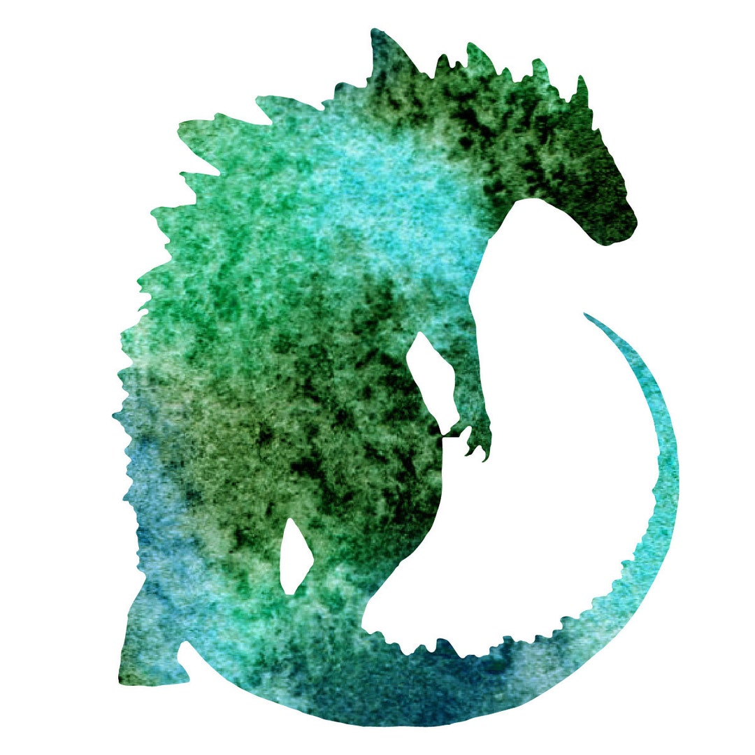Godzilla Sticker Template Godzilla Sticker - Etsy
