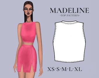 Crop Top / PDF  Women Basic / Top sewing pattern/ PDF Easy sewing for beginners / Instant Download