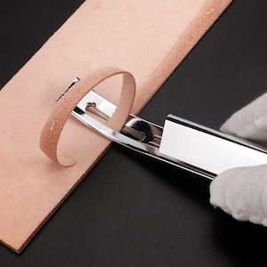 Stainless Steel Leather Beveler Set DIY, Leather Cutting Tool Kit with 3 Pieces Replacement Skiver Blade