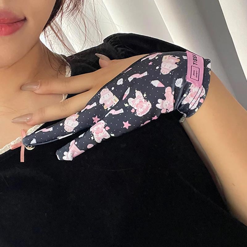 Cute Two-finger Glove for Drawing Tablets, Sweat-proof Glove for Sketching Art Students