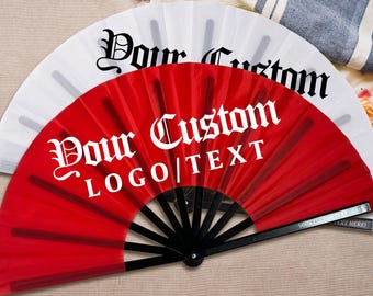 Custom Clack Fan | Personalized Photo Logo Folding Fan | Wedding Favor Graduation Gift Birthday Celebration Line Dance Party Favors Giveaway