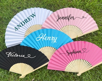 Personalized Hand Fans, Bulk Custom Party Favor Fans, Birthday Gift Ideas, Wedding Thank You Favors, Quinceañera Favor Fans, Bridesmaid Gift