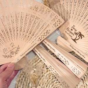 Personalized Wedding Fan Favors/Rustic Folding Fans/Wedding Ceremony Fans/Wedding Favor Hand Fans/Ceremony Favor for Guest/Custom Party Fans