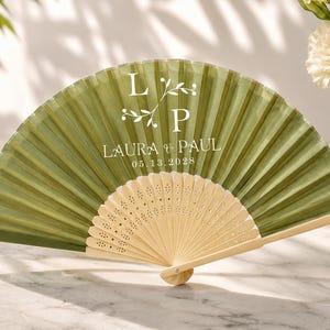 Custom Wedding Cloth Fabric Folding Fans, Monogram Wedding Hand Fan, Bridesmaid Gifts Party Favors, Rustic Wedding Favors for Guests in Bulk