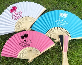 Personalized Hand Fans/Custom Bachelorette Party Favours/Social Club Bachelorette Paper Fans/Bride To Be/Wedding Favors/Girls Trip Fan Gifts