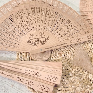 Bulk Personalized Wedding Fan Favor, Rustic Wedding Favors For Guests, Summer Wedding Fans, Bridesmaid Gift Hand Fans, Elegant Wedding Decor