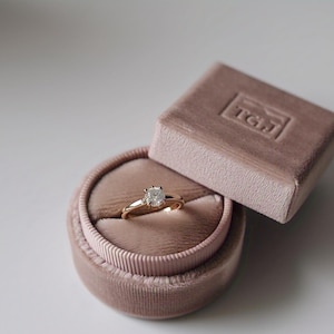 Dainty minimalist 14k gold diamond engagement ring Unique elegant promise ring gold Women classic everyday ring gold gift for her TGJ