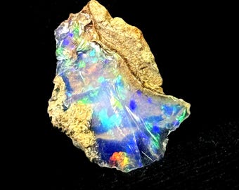 AAA Quality Natural Ethiopian Opal Rough 3.45 Carat Welo Fire Opal Raw Gemstone For Making Jewelry & Gift