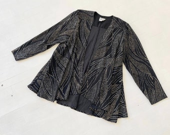 1980s Black Glitter Jacket