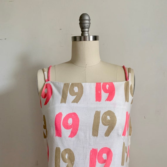 1950s "Nineteen" Linen Wiggle Dress - image 2