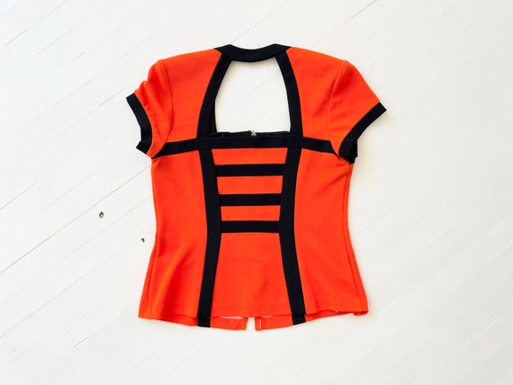 1980s Orange + Black Graphic Two Piece Set - image 4