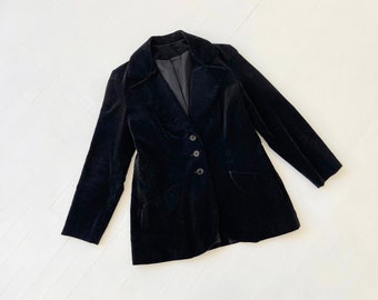 Vintage Black Velvet Blazer