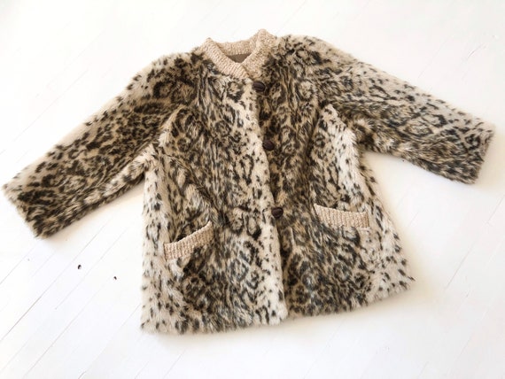 1980s Fuzzy Leopard Coat