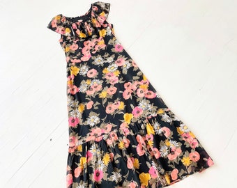 chinese dress ladies Floral Pleated Printed Midi Dress – DALIA MACPHEE