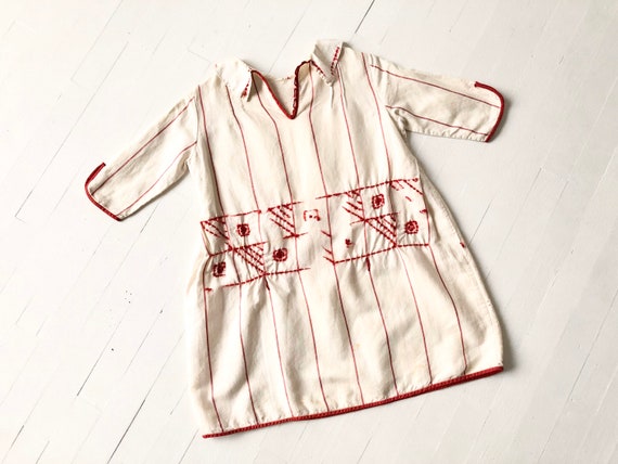 1920s Embroidered Linen Blouse