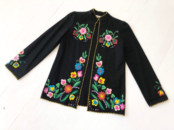 1970s Mexican Embroidered Wool Jacket