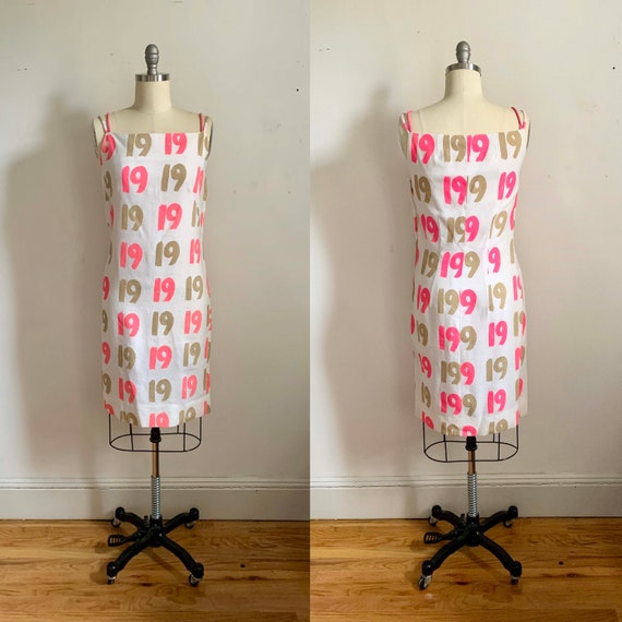 1950s "Nineteen" Linen Wiggle Dress