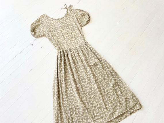 1970s Cacherel Sage Floral Gauze Dress - image 7