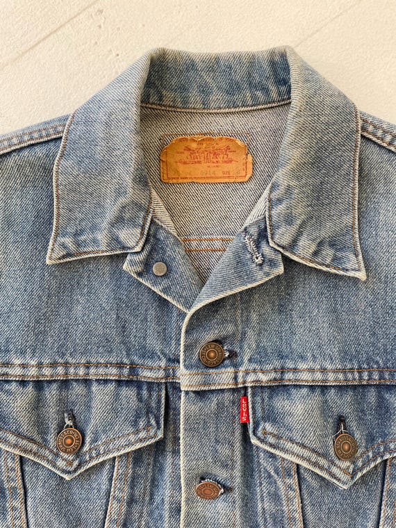 Vintage Levi's Denim Jacket With Hand-painted Back “dio” - Etsy