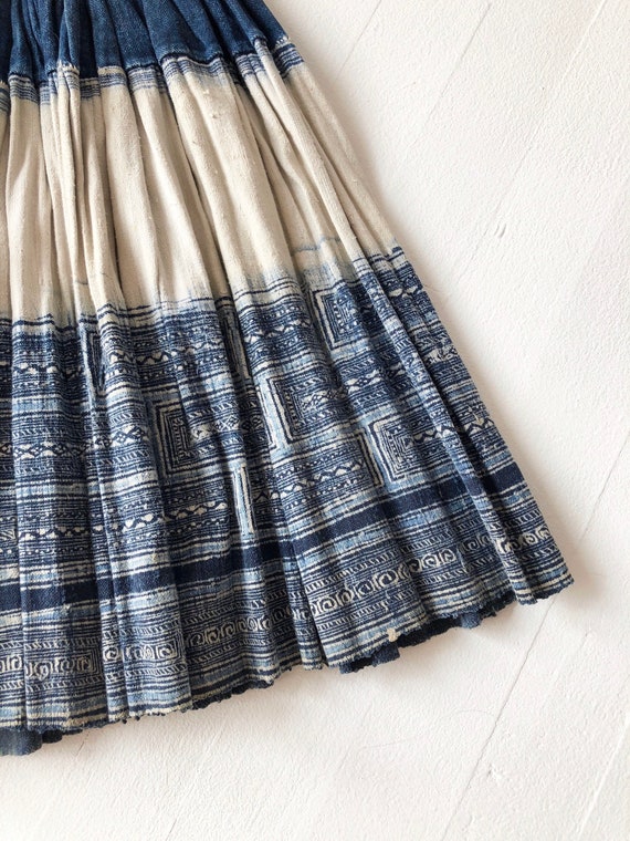 Vintage Indigo Wrap Skirt - image 4