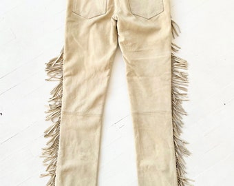 Y*i様 RRL leather suede fringe pants RRL by RALPH LAUREN Size 35 Black Suede Western Fringe