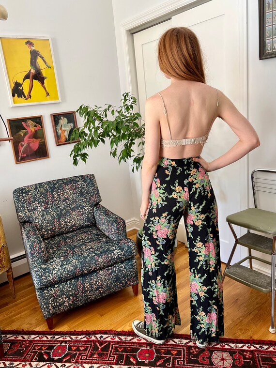 1970s Floral Bell Bottoms - image 4