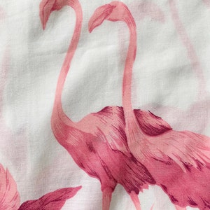 Vintage White Flamingo Print Shirt image 4