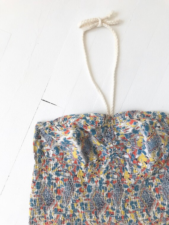 1940s Novelty Print Swimsuit