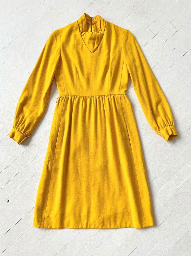 1960s Marigold Long Sleeve Dress image 3