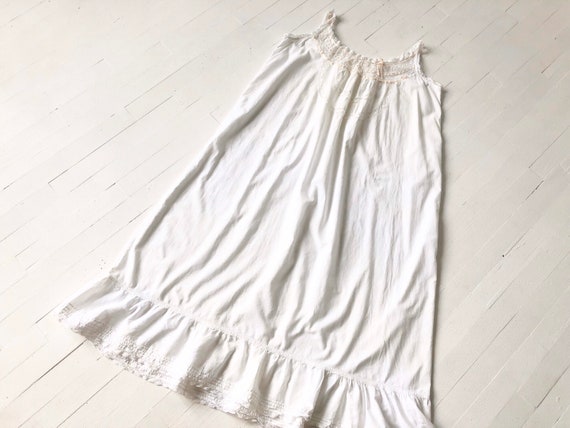 Antique Edwardian Lace Cotton Nightgown