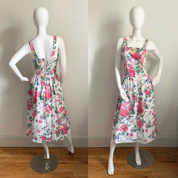 1980s Floral Sun Dress - image 2