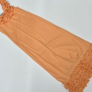 Donald Brooks Peach Ruffle Slip image 5